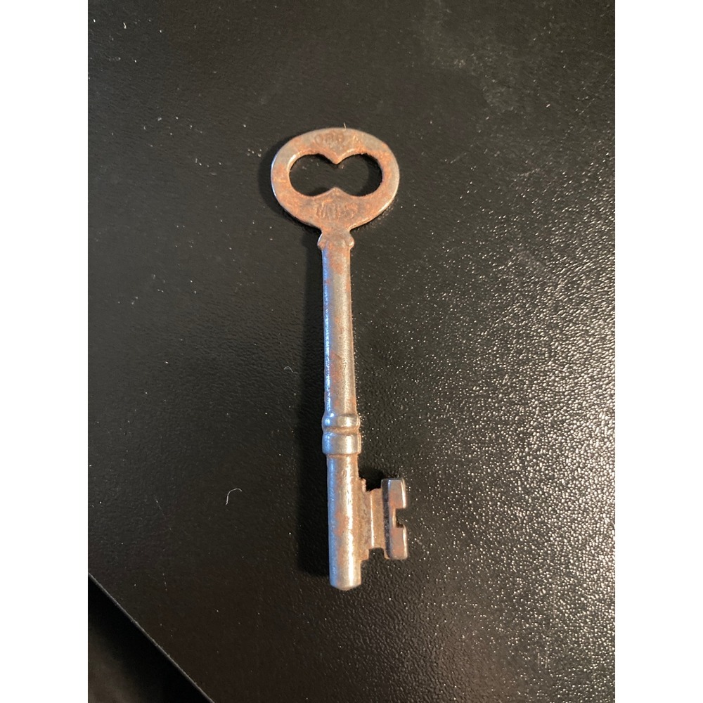 Antique Corbin M15 Skeleton Key Heart‎ Bow Barrel Key Vintage Hardware 3.25 Inch